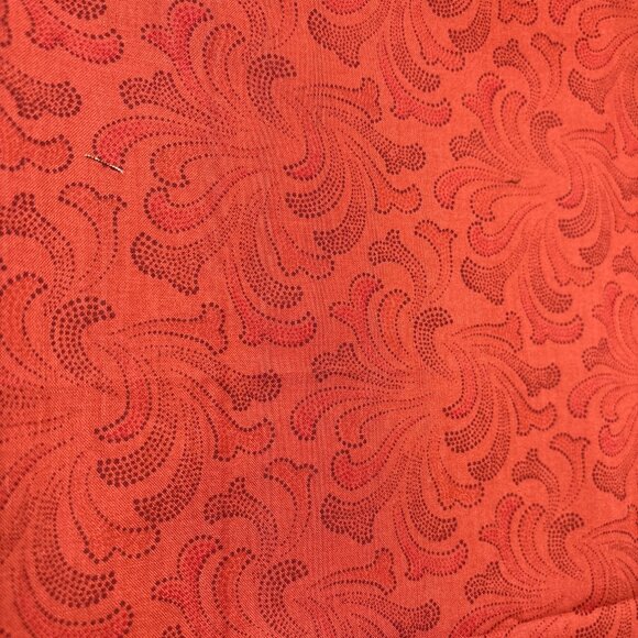 Red & Black Patterned Fabric Piece 19"x38" for Sewing Crafts Quilting Home Proje - Picture 1 of 4